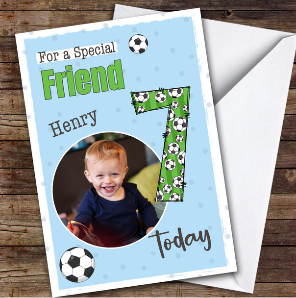 7th Friend Football Custom Personalized Birthday Card