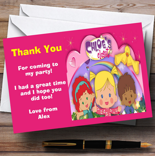 Chloe's Closet Personalized Children's Birthday Party Thank You Cards