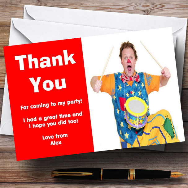Mr Tumble Red Personalized Children's Birthday Party Thank You Cards