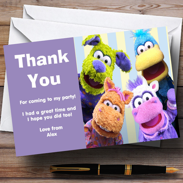 Pajanimals Personalized Children's Birthday Party Thank You Cards