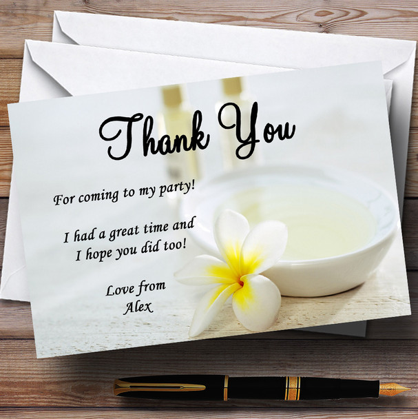 Makeover Spa Personalized Birthday Party Thank You Cards