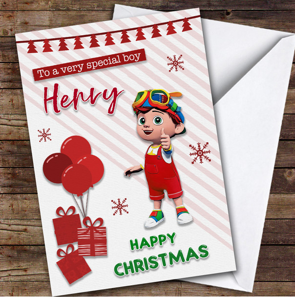Blue Cocomelon s Presents Tom Tom Custom Kids Personalized Christmas Holiday Card Blue Cocomelon s Presents Tom Tom Custom Kids Personalized Christmas Holiday Card