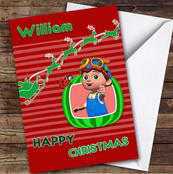 Cocomelon s Tom Tom Custom Kids Personalized Christmas Holiday Card