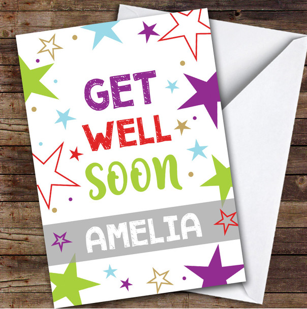 Personalized Get Well Soon Card For Anyone Bright Stars