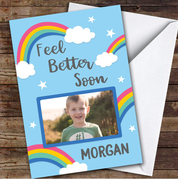 Personalized Get Well Soon Card For Anyone Photo Rainbow