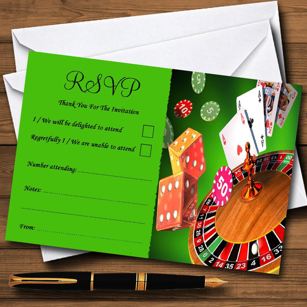 Casino Personalized RSVP Cards