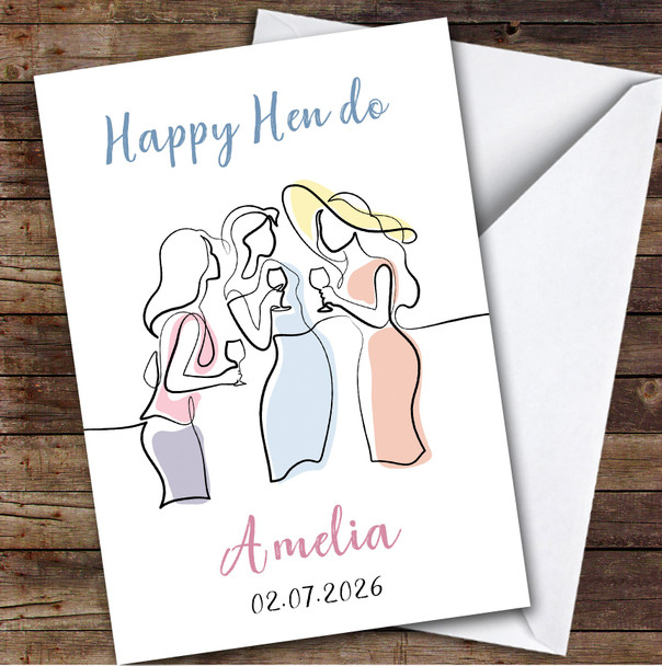 Personalized Hen Do Card For Anyone Girls Hats
