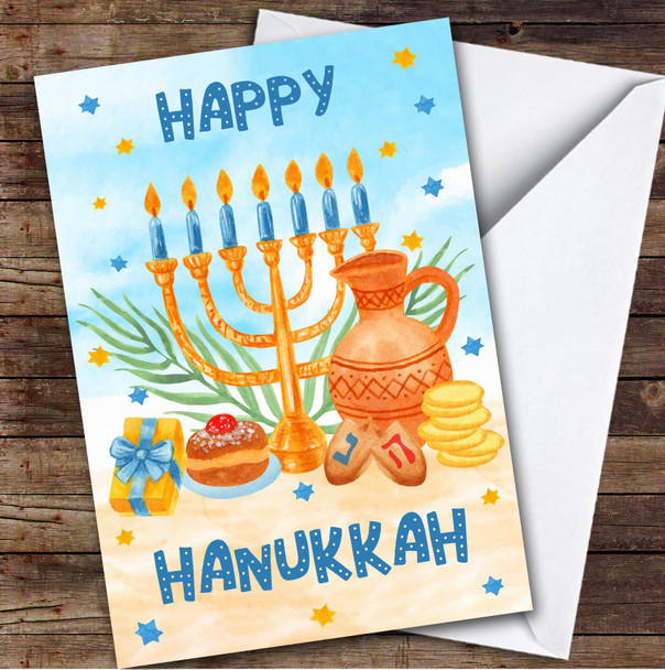 Personalized Hanukkah Card For Anyone Candles