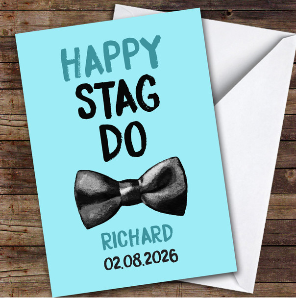 Personalized Stag Do Card For Anyone Bow Tie