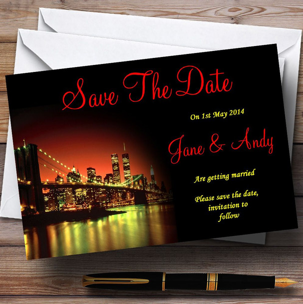 New York Personalized Wedding Save The Date Cards