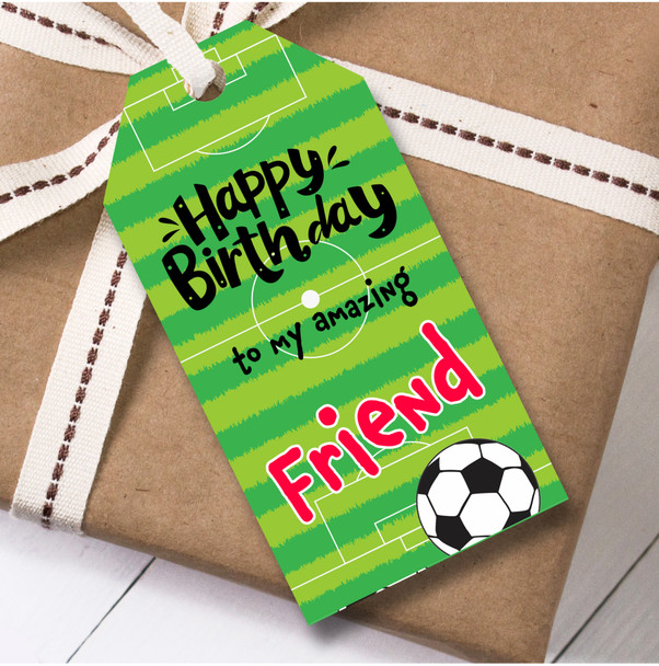 Birthday 12 Large Gift Tags For Friend Football Pitch Girls Birthday