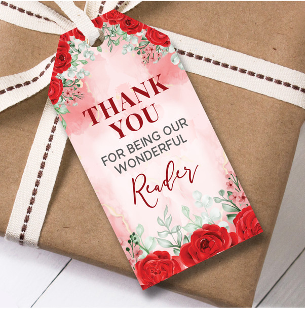 Thank You Wedding Day 12 Gift Tags Reader Thank You Red Wedding Favor