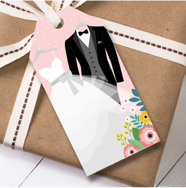 Wedding Day 12 Large Gift Tags Floral Outfits Wedding