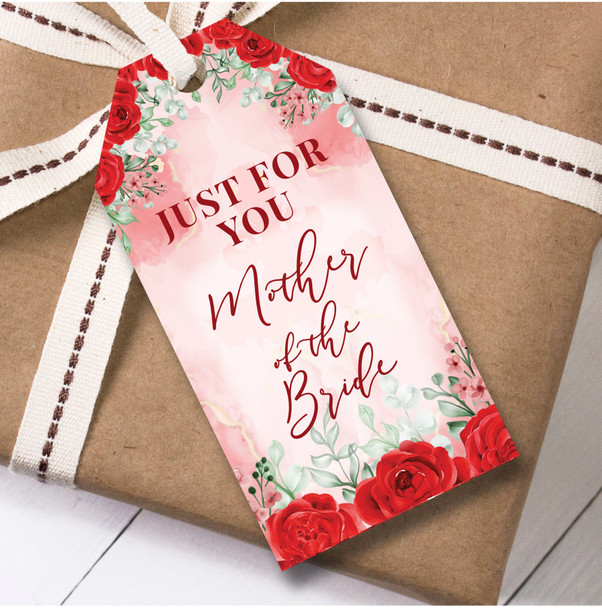 Wedding Day 12 Large Gift Tags For Mother of the Bride Red Wedding Day
