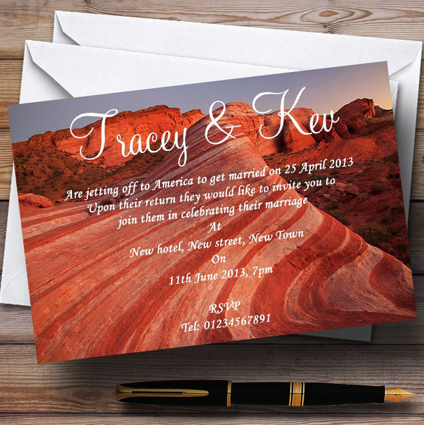 Valley Of Fire Personalized Wedding Invitations