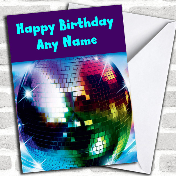 Disco Ball Personalized Birthday Card