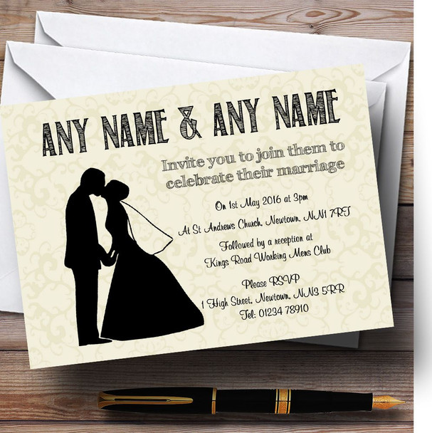 Traditional Chic Personalized Wedding Invitations