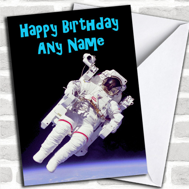 Astronaut Spaceman Personalized Birthday Card