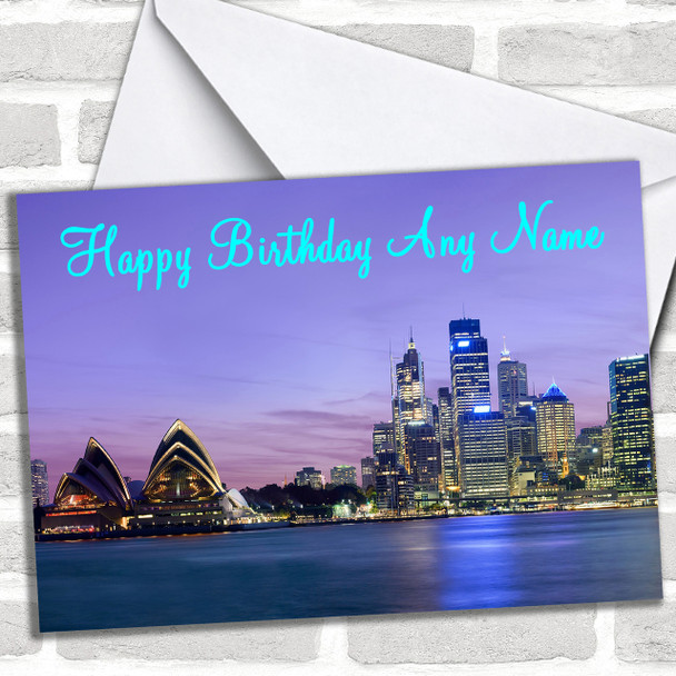 Sydney Australia Personalized Birthday Card