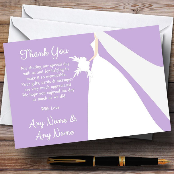Lilac Bride Personalized Wedding Thank You Cards