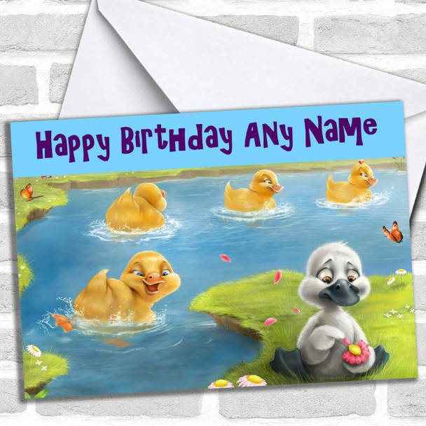 Ugly Duckling Personalized Birthday Card