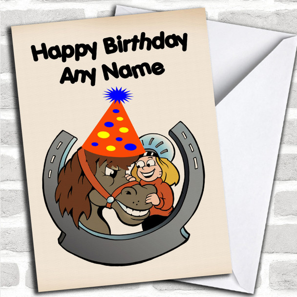 Horse Lover Children's Personalized Children's Birthday Card