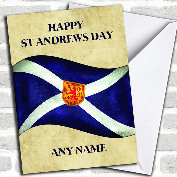 Vintage Scottish Flag Personalized St Andrews Day
