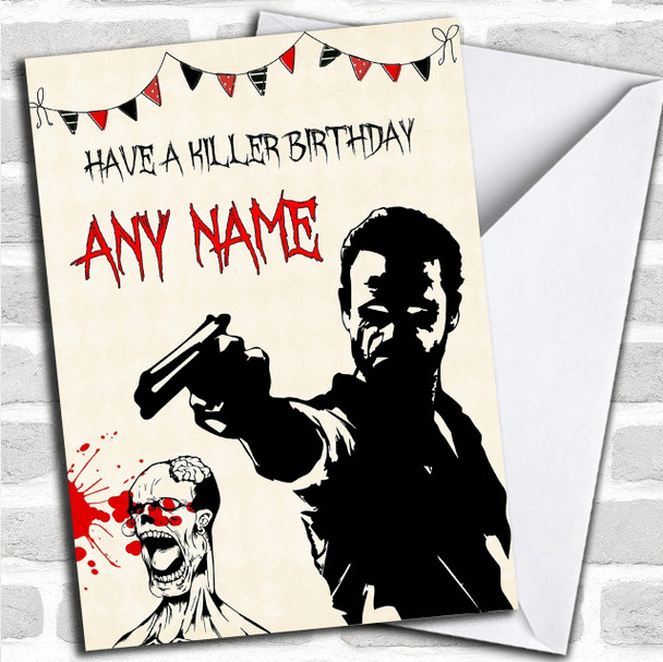 Killer Rick Grimes The Walking Dead Personalized Birthday Card