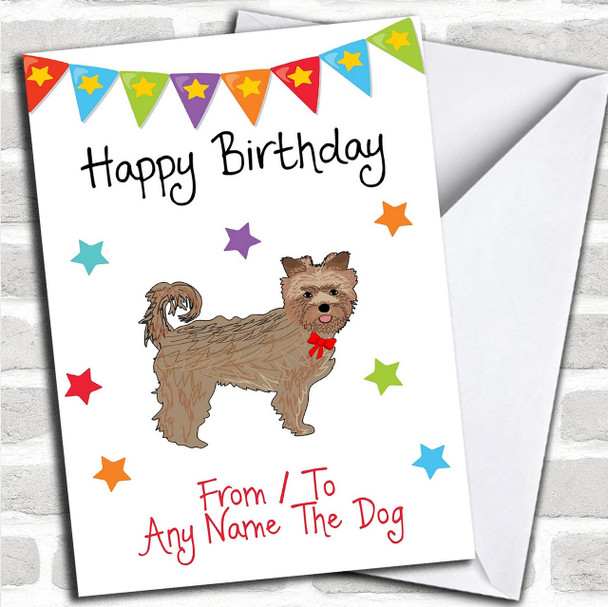 To From Pet Dog Yorkshire Terrier Dog Personalized Birthday Card