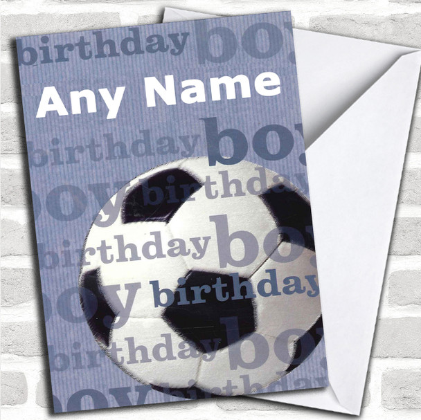 Football Fan Boy Personalized Birthday Card