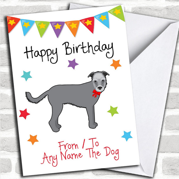 To From Pet Dog Wolfhound Personalized Birthday Card