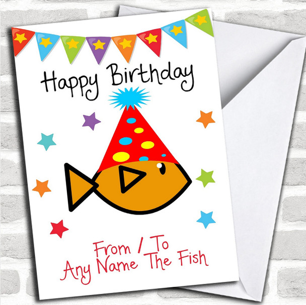 To From Pet Goldfish Personalized Birthday Card