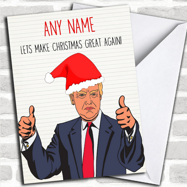 Funny Donald Trump Christmas Great Again Personalized Christmas Card