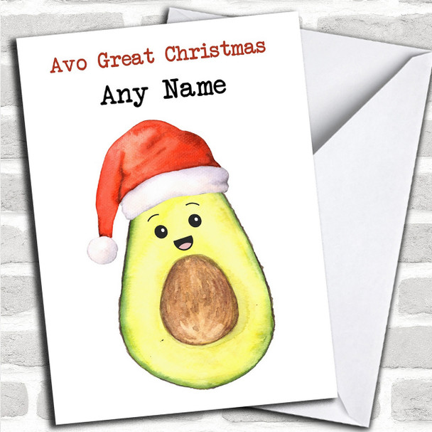 Funny Avocado Great Christmas Personalized Christmas Card