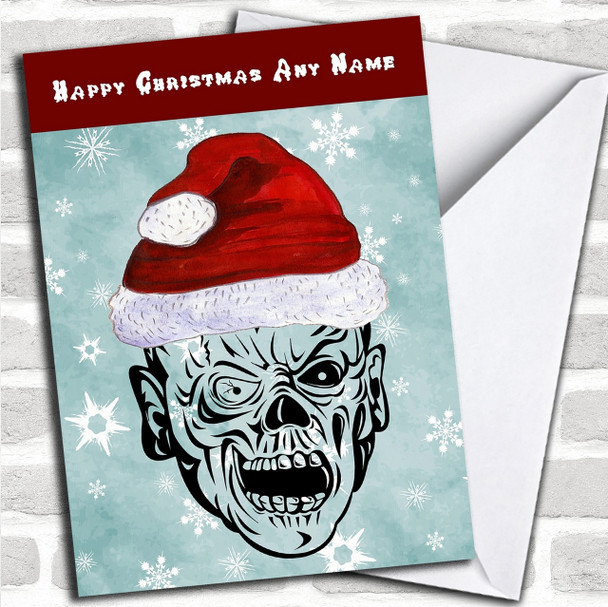Scary Horror Zombie Monster Personalized Christmas Card