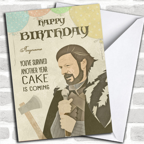 Got Ned Stark Cake Is Coming Game Of Thrones Birthday Personalized Card