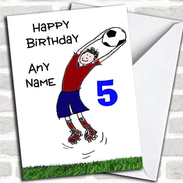 Any Age Football Fan Personalized Birthday Card