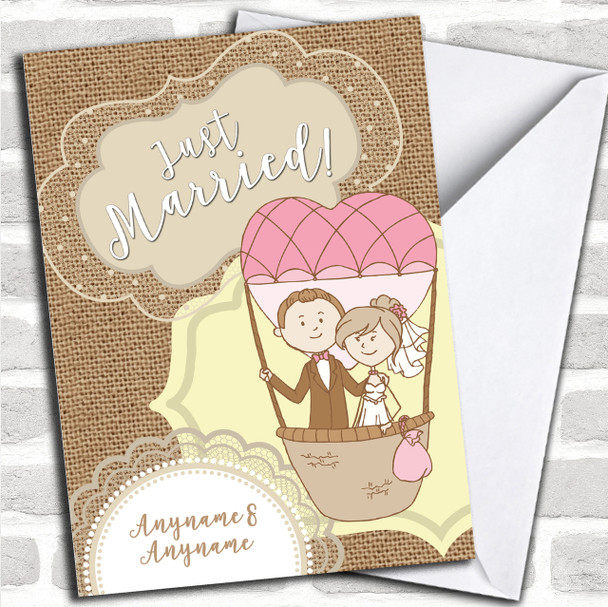 Couple Balloon Wedding Day Personalized Card