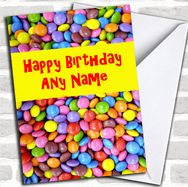 Smarties Sweets Personalized Birthday Card