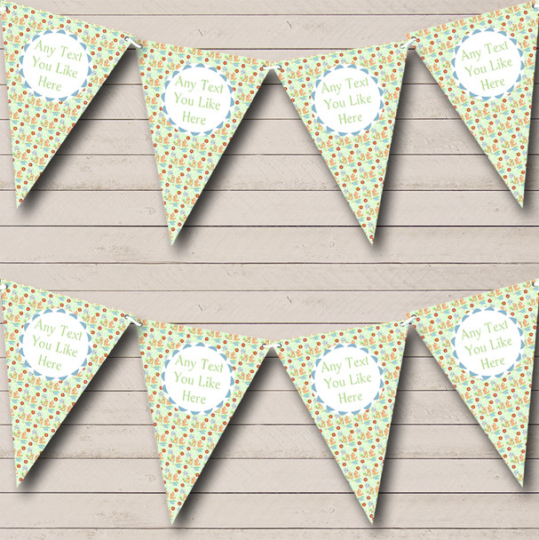 Sweet Birds Personalized Baby Shower Bunting Flag Banner
