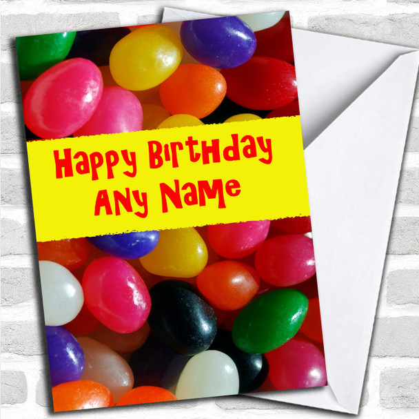 Jellybeans Sweets Personalized Birthday Card