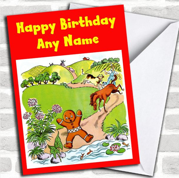 The Gingerbread Man Personalized Birthday Card