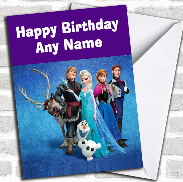 Frozen Blue  Personalized Children's Birthday Card
