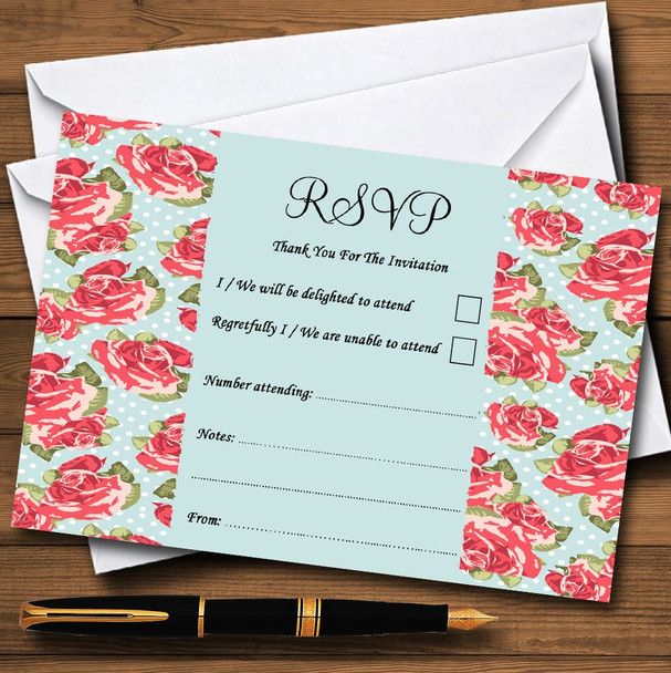 Cath Kidston Inspired Vintage Tea Personalized RSVP Cards