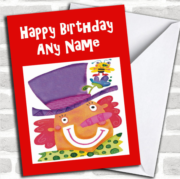 Fun Kids Clown Personalized Children's Birthday Card
