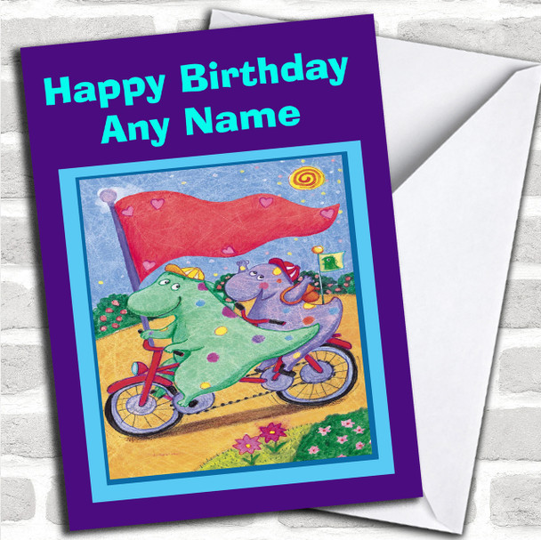 Cute Dinosaurs Personalized Children's Birthday Card