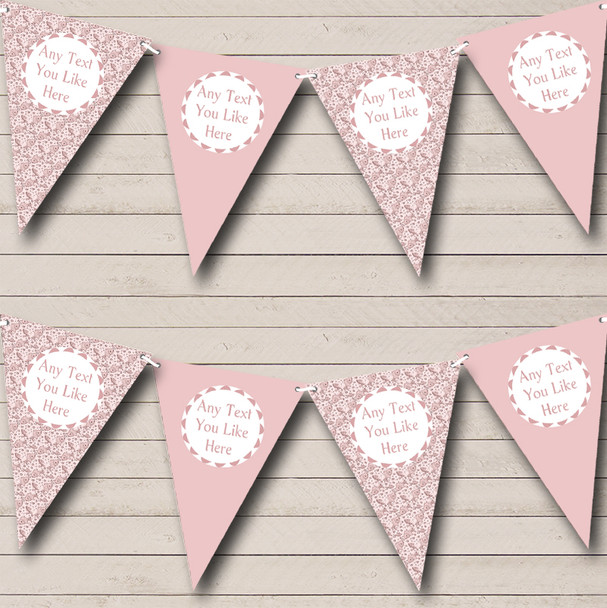 Baby Pink Fish Personalized Children's Birthday Party Bunting Flag Banner