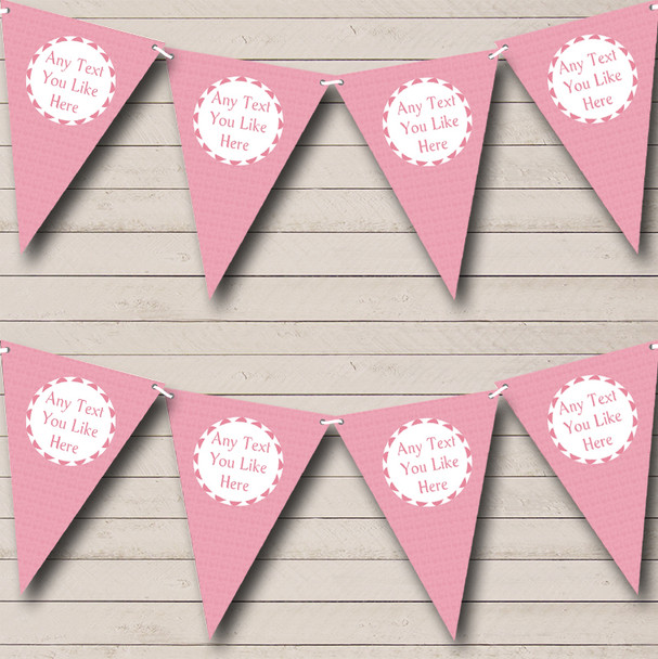 Baby Girl Pink Love Hearts Personalized Children's Birthday Party Bunting Flag Banner