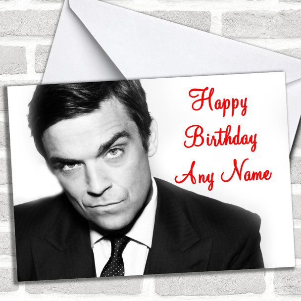 Robbie Williams Personalized Birthday Card