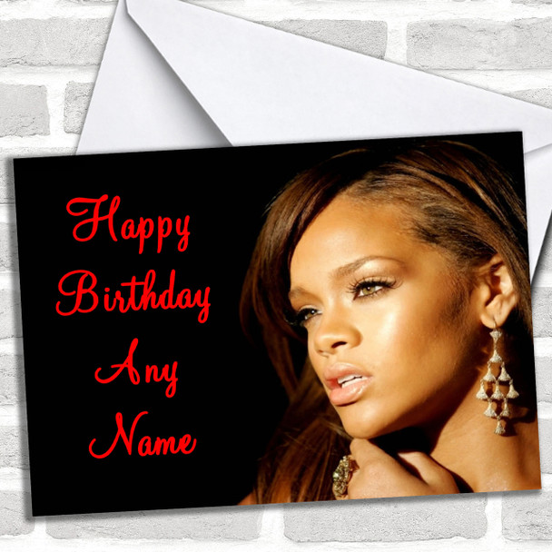 Rihanna Personalized Birthday Card